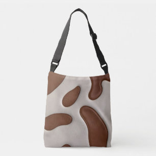 Faux Cow Leather Modern Luxury Elegant Collection Crossbody Bag