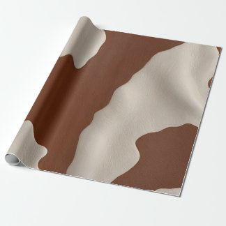 Faux Cow Leather Trendy Luxury Elegant Collection Wrapping Paper