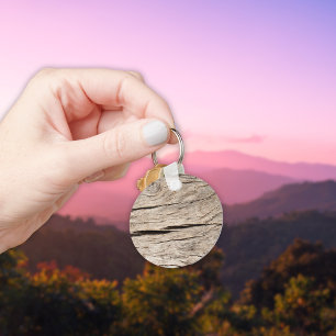 Faux Cracked Tree Bark Key Ring