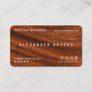 Faux Credit Card Style Carpenter Business Card