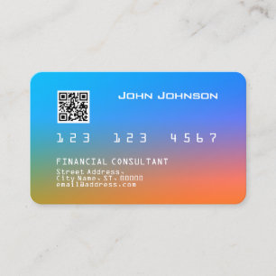 Faux credit or debit card look