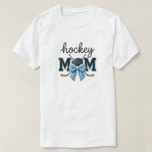 Faux Crochet Hockey Mom Shirt,  Rink Side Gift T-Shirt