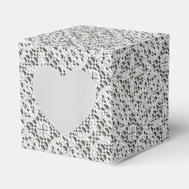 Faux Crochet Mauve  Favour Box (Front Side)