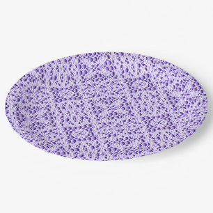 Faux Crochet Mauve  Paper Plate