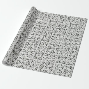 Faux Crochet White Wrapping Paper