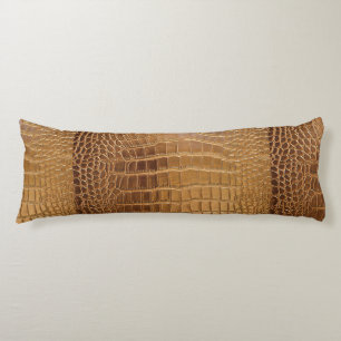 Faux Crocodile Leather Animal Skin Pattern Body Cushion