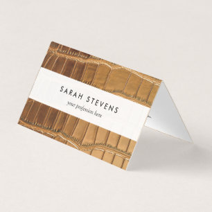 Faux Crocodile Leather Animal Skin Pattern Business Card