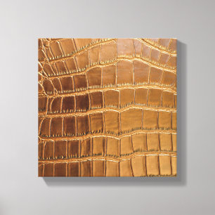 Faux Crocodile Leather Animal Skin Pattern Canvas Print