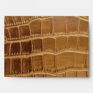 Faux Crocodile Leather Animal Skin Pattern Envelope