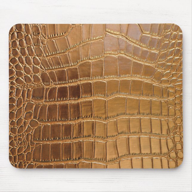 Faux Crocodile Leather Animal Skin Pattern Mouse Mat (Front)