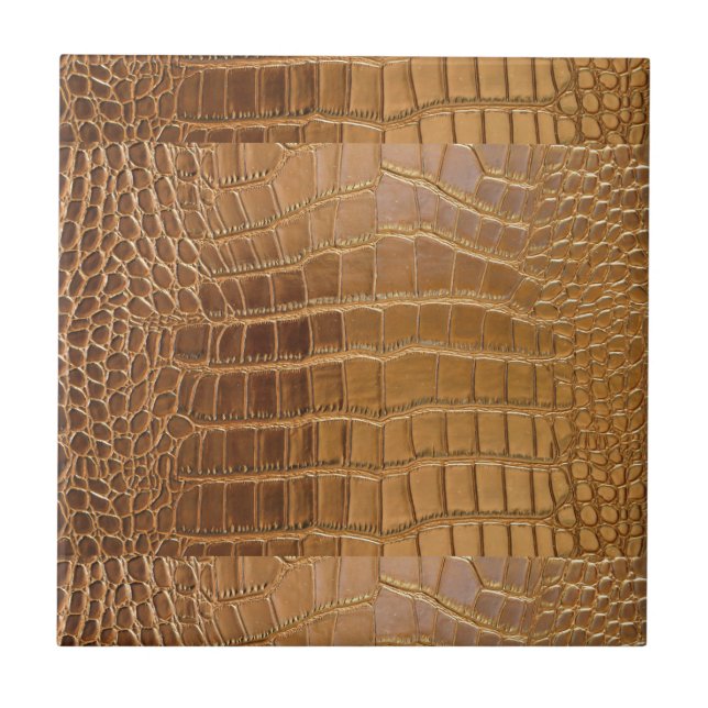 Faux Crocodile Leather Animal Skin Pattern Tile (Front)