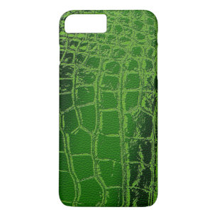 Faux Crocodile /Snake Skin pattern on green iPhone 8 Plus/7 Plus Case