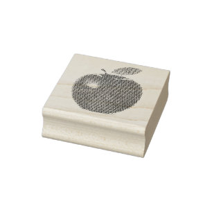Faux Cross Stitch Apple Stamp