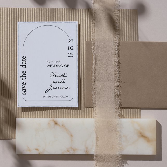 Faux Deckle Edge Paper qr code photo Invitations  (Creator Uploaded)