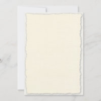 Faux Deckle Edge Paper Wedding Invitation Template