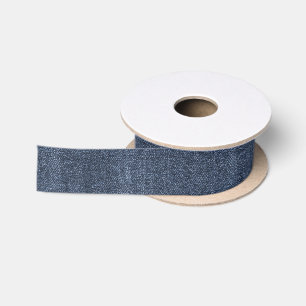 Faux Denim Blue Jean Birthday Satin Ribbon