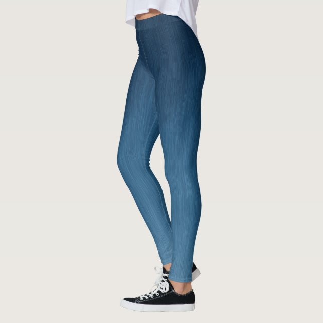 Faux Denim Blue Jean Pattern Leggings (Left)