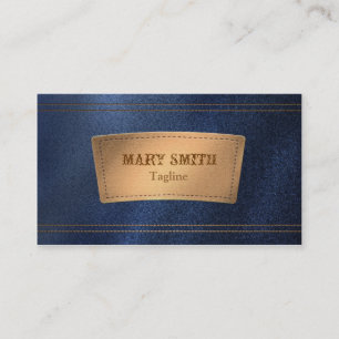 Faux Denim & Leather Boutique Business Card