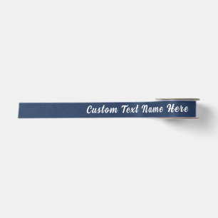 Faux Denim Ribbon Personalised Text Satin Ribbon