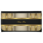 Faux Diamond caramel Black Gold Print Wallet