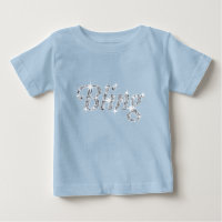 Faux diamond on pastel blue 'Bling' design 