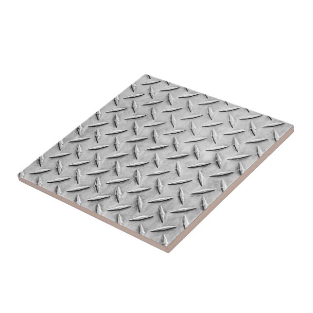 Faux Diamond Plating Background Tile (Side)