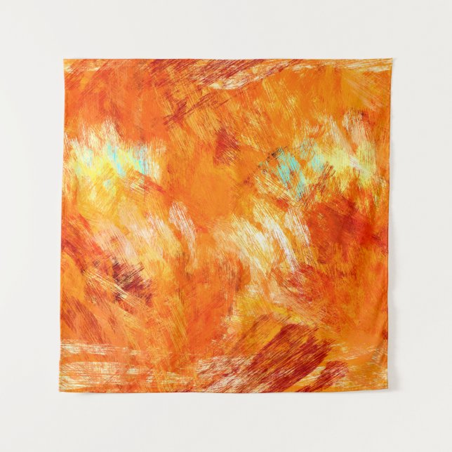Faux digital brushstroke seamless texture. Colorfu Tapestry (Front)