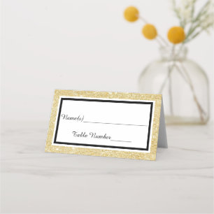 Faux Double Gold Glitter Trim - Escort Card