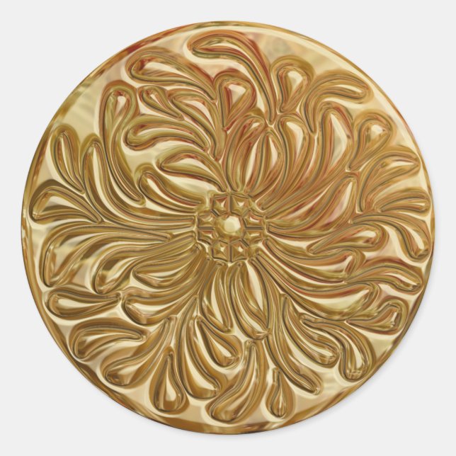 Faux Embossed Gold Design Seal (Front)