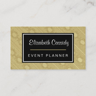 Faux Embossed Gold Pattern 2-Sided Business Card