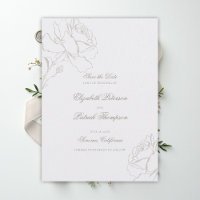 Faux Embossed Roses Pearl Formal Classic Wedding