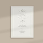 Faux Embossed Triple Frame Traditional Wedding Menu<br><div class="desc">A faux-embossed triple frame wedding menu card design that is simple but sophisticated, timeless and elegant. The colour scheme is drawn from various shades of gold, giving it a subdued splash of colour. Please note that the embossing in the frames is created through an image and no actual embossing will...</div>