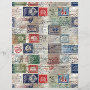 Faux Fantasy Postage Stamp Collage 5