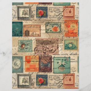 Faux Fantasy Postage Stamp Collage 6