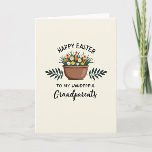 Faux Floral Easter Grandparents Card