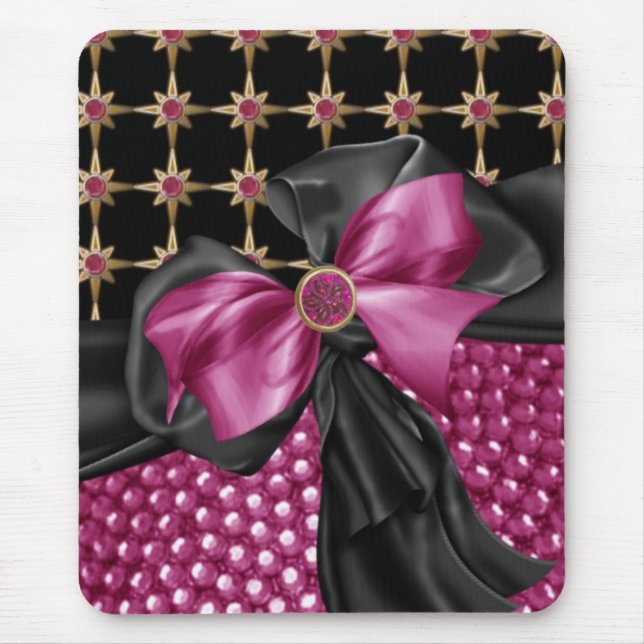 faux flowered,Jewelled & Rhinestone  mousepad (Front)