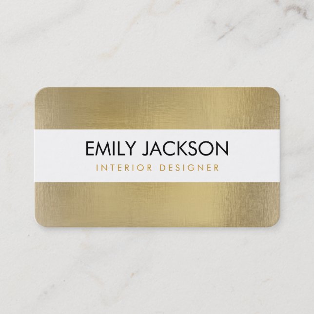 Faux Foil Business Card - rounded corners (Front)