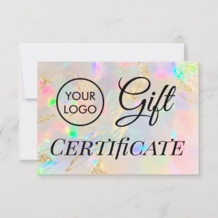faux foil details opal gift certificate