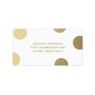 Faux Foil Dots Graduation Address Label