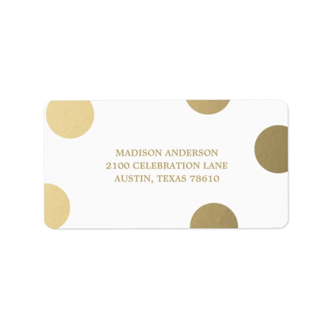 Faux Foil Dots | Graduation Address Label (Front)