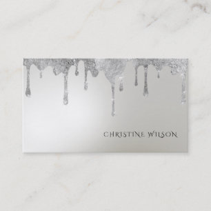 faux foil dripping background  business card