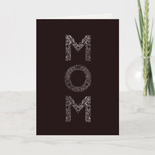 Faux-foil Floral embellished Mum Card