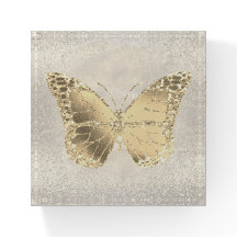 FAUX foil glitter butterfly  Paperweight