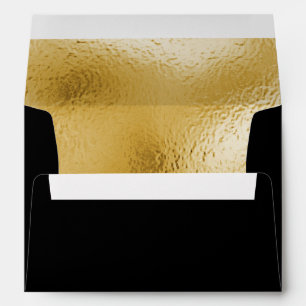 Faux Foil Gold Textured Gold Metallic Envelope