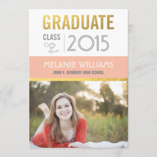 Faux Foil Graduate Invitation