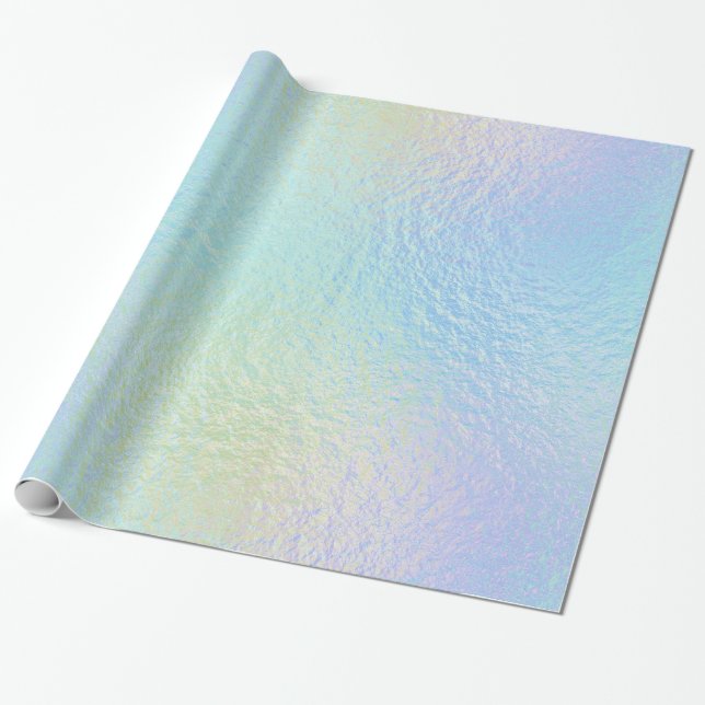 Faux Foil Iridescent 4 - All Options Wrapping Paper (Unrolled)