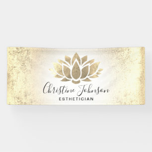 faux foil lotus   beauty professional banner