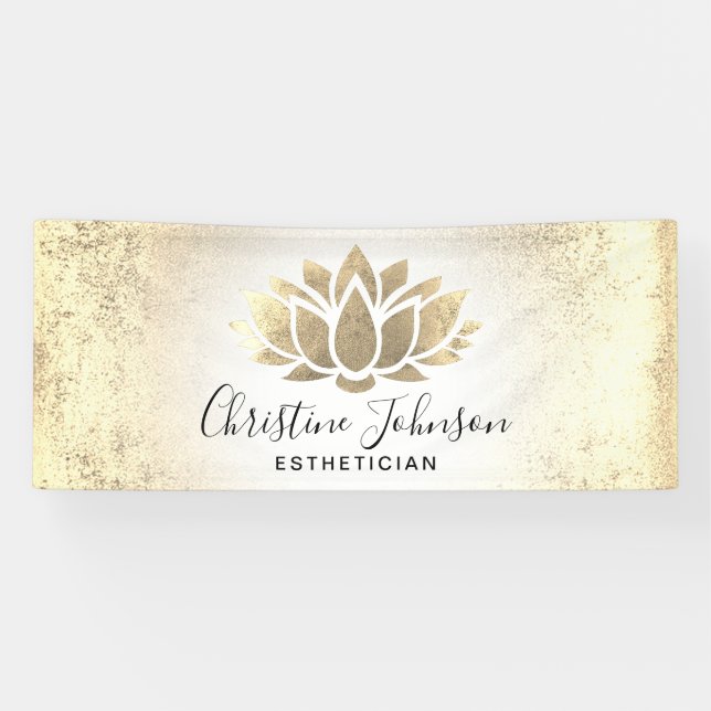 faux foil lotus | beauty professional banner (Horizontal)