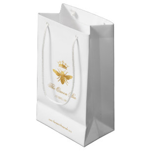 faux foil queen bee jewellery small gift bag