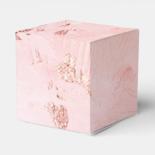 Faux Foil Rose Gold and Serenity Paint Texture Favour Box